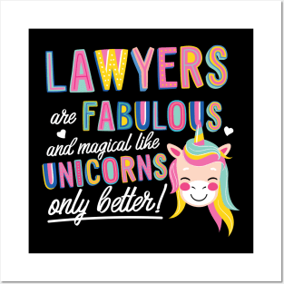 Lawyers are like Unicorns Gift Idea Posters and Art